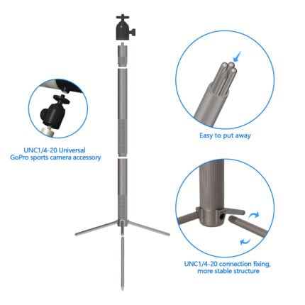 T21 puzzle tripod with 360 degree swivel head