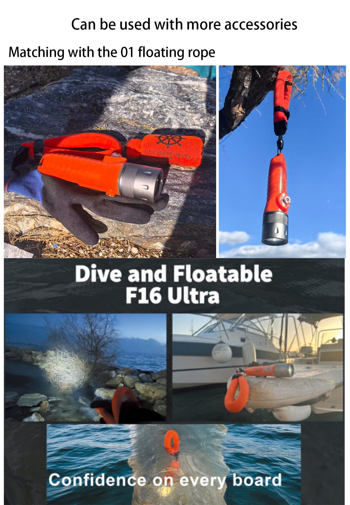 f16 aqua all in one diving torch
